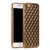 iPhone 6 6s 4.7 - TPU Soft 3D Square Pattern Electroplated Bumper Protective Phone Cover Case - Gold and Black